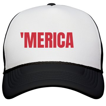 'Merica Trucker Hat Valucap Poly-Foam Snapback Trucker Hat