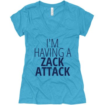 Zack Attack Junior Fit Bella Sheer Longer Length Rib V-Neck Tee 