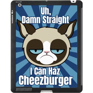 Grumpy Cat Cheezburger Black iPad Smart Cover
