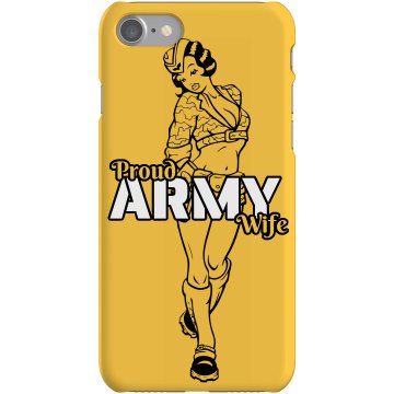 Proud Army Wife iPhone 4 Rubber iPhone 4 & 4S Case White