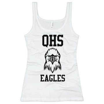 Eagles Tank Junior Fit Bella Longer Length 1x1 Rib Tank Top