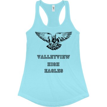 Eagle Racerback Tank Junior Fit Bella Sheer Longer Length Rib Racerback Tank Top