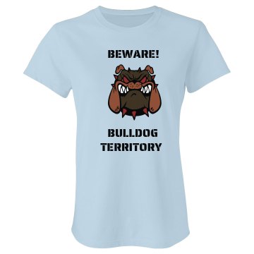 Bulldog Territory Tee Junior Fit Bella Crewneck Jersey Tee