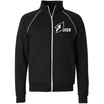 Men's Cardinal Jacket Unisex Canvas Fleece Full Zip Track Jacket