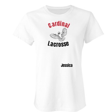 Cardinal Lacrosse Tee Junior Fit Bella Crewneck Jersey Tee