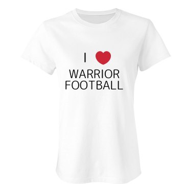 I Heart Football Tee Junior Fit Bella Crewneck Jersey Tee