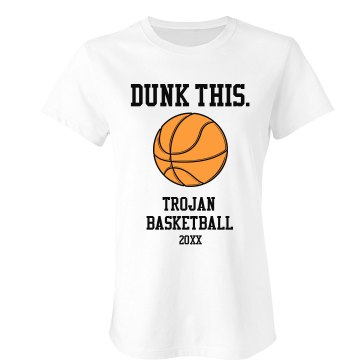 Dunk This Tee Junior Fit Bella Crewneck Jersey Tee