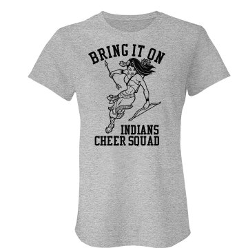 Bring It On Cheer Mascot Junior Fit Bella Crewneck Jersey Tee