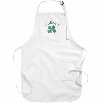Custom Shamrock Apron Basic White Apron
