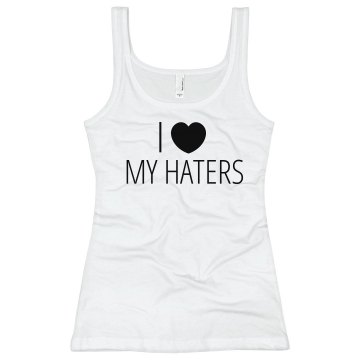 Love My Haters Junior Fit Bella Sheer Longer Length Rib Tank Top