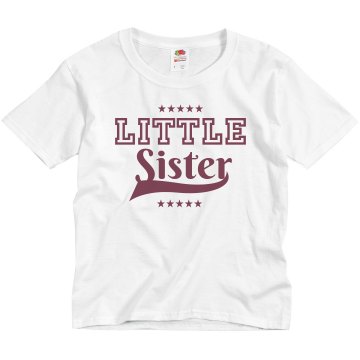 Little Sister Youth Bella Girl 1x1 Rib Cap Sleeve Tee