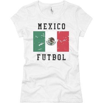 Mexico Futbol Shirt Junior Fit Basic Bella Favorite Tee