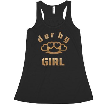 Derby Girl Ringer Tee Junior Fit Bella 1x1 Rib Ringer Tee