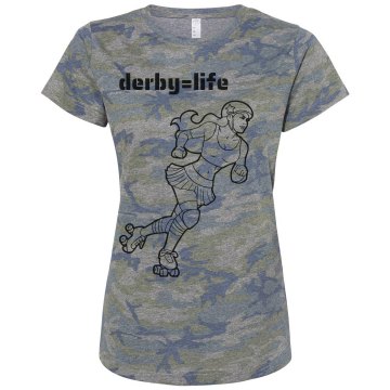 Derby Is Life Camo Shirt Misses Relaxed Fit Code V Jersey Pink Camo Tee