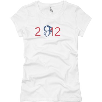 Ron Paul in 2012 Junior Fit Basic Bella Favorite Tee