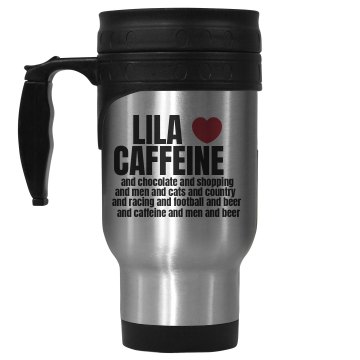 Lila Loves...A Lot 14oz Stainless Steel Travel Mug