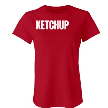 Ketchup Couples Shirt Junior Fit Bella Crewneck Jersey Tee
