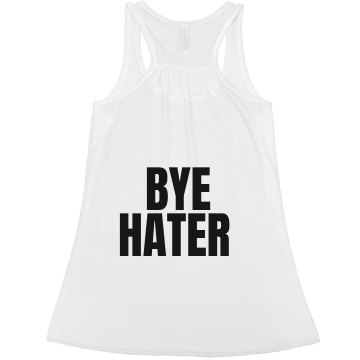 Hi Hater Bye Hater w/Back Misses Bella Flowy Boxy Lightweight Crop Tank