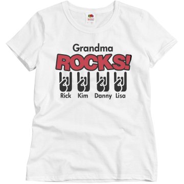 Grandma Rocks Misses Relaxed Fit Basic Gildan Ultra Cotton Tee