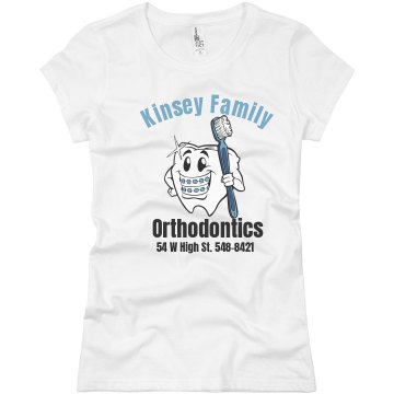 Kinsey Orthodontics Junior Fit Basic Bella Favorite Tee