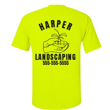 Landscaping Business Tee Unisex American Apparel Neon Crew Neck Tee