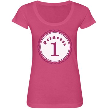 Princess Number One Junior Fit Bella Sheer Longer Length Scoopneck Tee