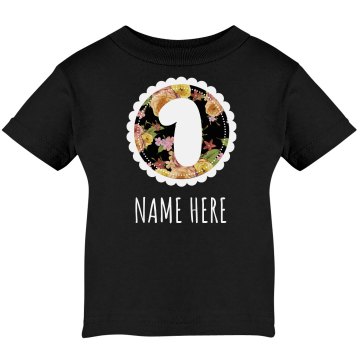 Baby's First Birthday Tee Infant Rabbit Skins Lap Shoulder Tee