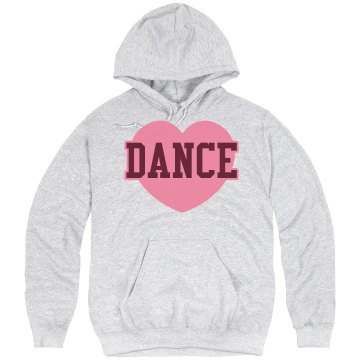 Dance Heart Hoodie Unisex Hanes Ultimate Cotton Heavyweight Hoodie