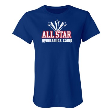All Star Gymnastics Camp Junior Fit Bella Crewneck Jersey Tee