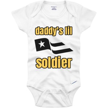 Daddy's Lil Soldier Infant Gerber Onesies