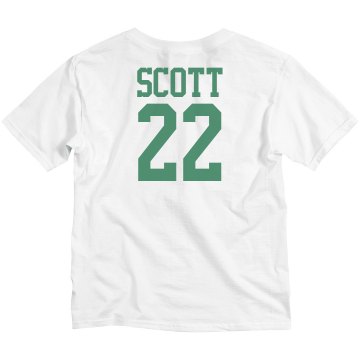 Football Mascot w/ Back Youth Basic Gildan Ultra Cotton Crew Neck Tee