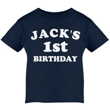 Jack's 1st Birthday Infant Rabbit Skins Lap Shoulder Tee