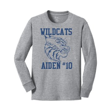 Wildcats Teeball Youth Gildan Ultra Cotton Long Sleeve Tee