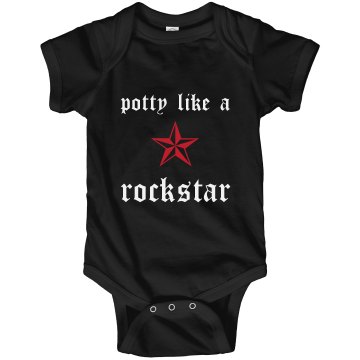 Potty Like A Rockstar Infant Rabbit Skins Lap Shoulder Creeper