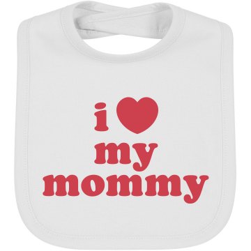 I Heart Mommy Infant Bella Baby 1x1 Rib Reversible Bib