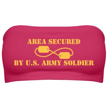 My Area is Army Secured Junior Fit Bella Sheer Longer Length Rib Tank Top