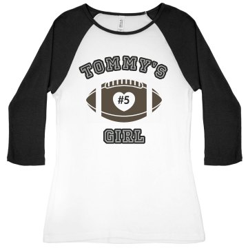 Brady's Cheer Squad Junior Fit Bella 1x1 Rib 3/4 Sleeve Raglan Tee