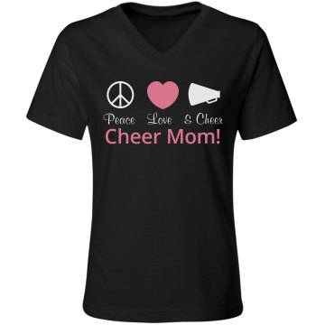 Cheer Mom Rhinestones Misses Relaxed Fit Gildan Ultra Cotton Tee