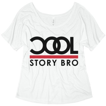 Cool Story Bro Misses Bella Flowy V-Neck Half-Sleeve Tee