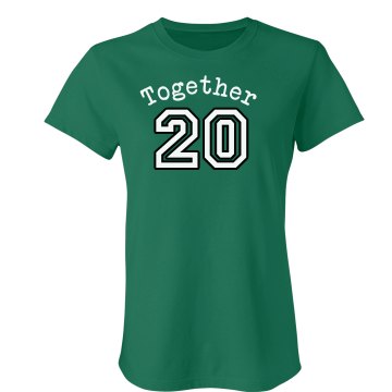 Together Since Green Tee Junior Fit American Apparel Fine Jersey Tee