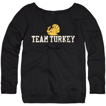 Team Turkey Sweatshirt Junior Fit Bella Triblend Slouchy Wideneck Sweatshirt