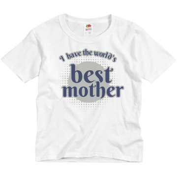 Word's Best Mother Youth Anvil 3/4 Sleeve Raglan Baseball Tee