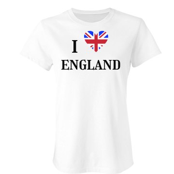 I Heart England Junior Fit Bella Sheer Longer Length Rib Tee