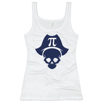 Pi Pirate Tank Junior Fit Bella Sheer Longer Length Rib Tank Top