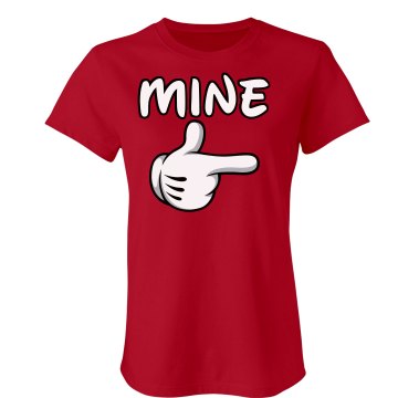 Mine Couples Tee Ladies Junior Fit Bella Crewneck Jersey Tee