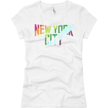Gay Friendly New York Junior Fit Basic Bella Favorite Tee