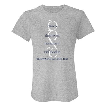 Howarts Alumni Motto Junior Fit American Apparel Fine Jersey Tee