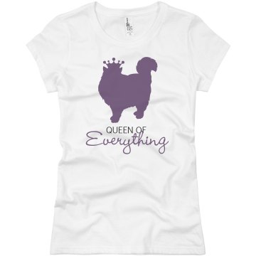 Queen of Everything Kitty Junior Fit Basic Bella Favorite Tee