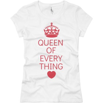 Red Queen Of Everything Junior Fit Basic Bella Favorite Tee