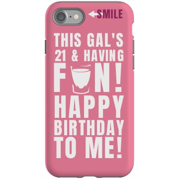 21st Birthday Rubber iPhone 4 & 4S Case Black
